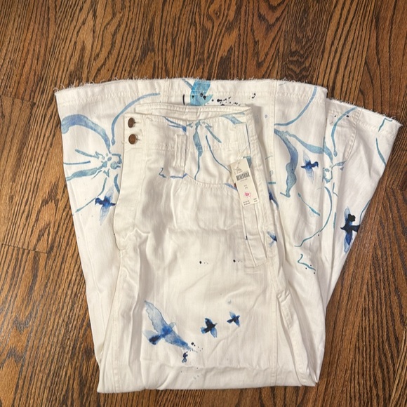 NWT Pilcro Anthropologie White Midi Denim skirt Easter - Picture 6 of 6